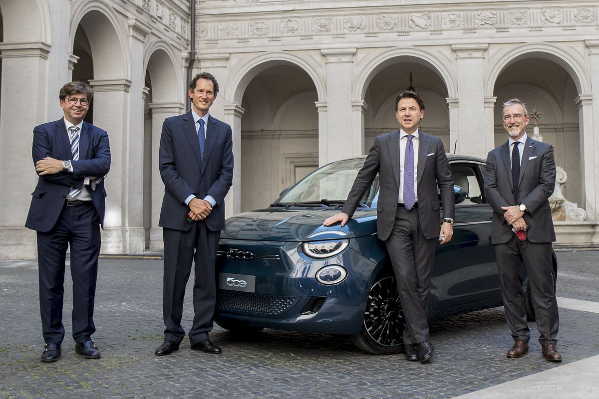 Oliver Francois, John Elkann, Giuseppe Conte, Pietro Gorlier