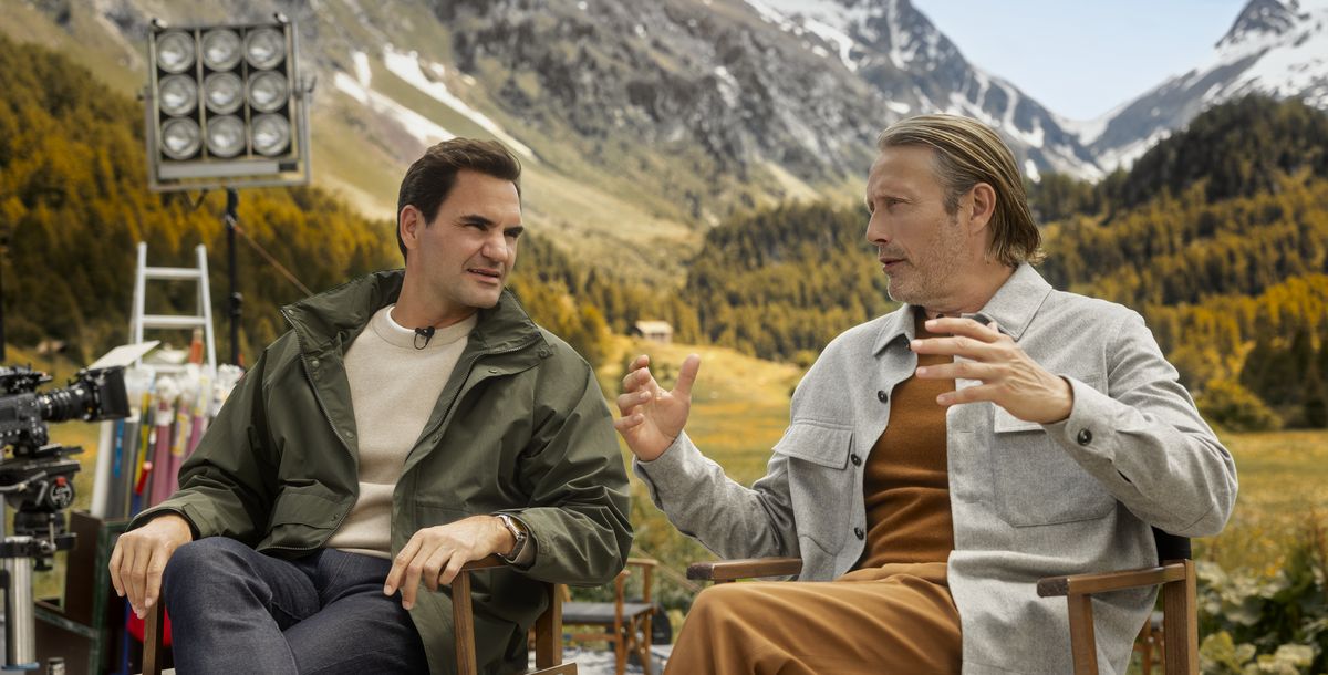 Roger Federer und Mads Mikkelsen feiern die Schweiz