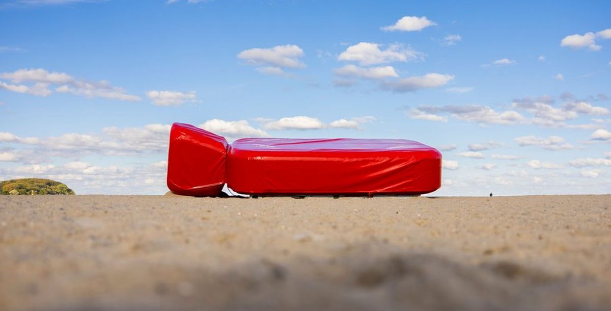 Die Riesenwärmflasche an der Ostsee