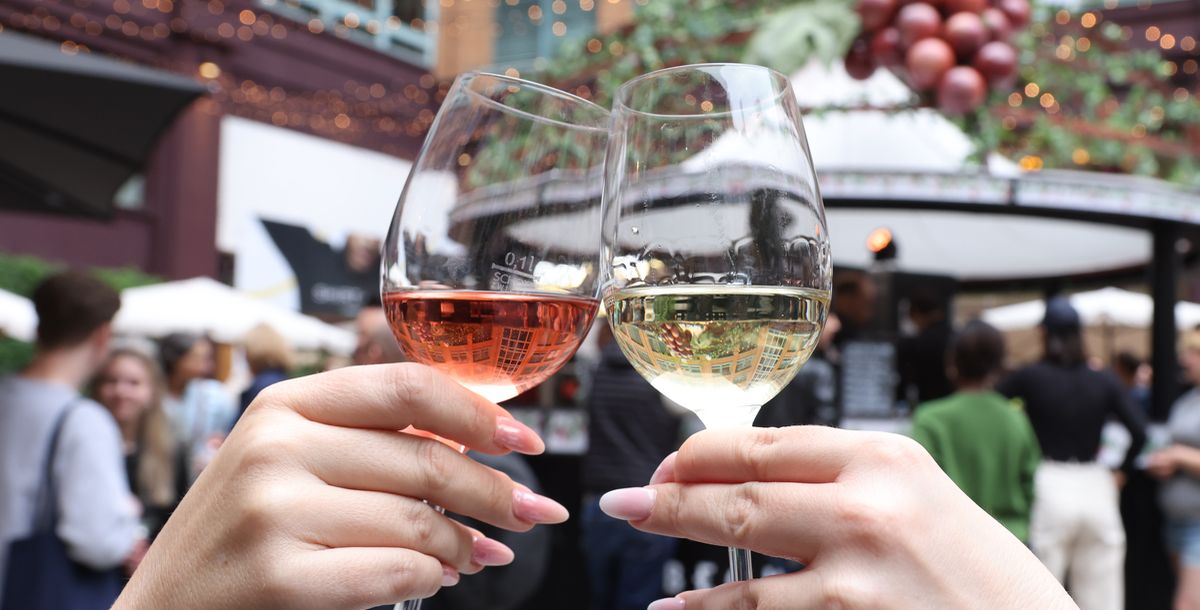 Nova Meierhenrich verkostet Weine beim Weinfest "Vive le Vin" 2025 in Hamburg